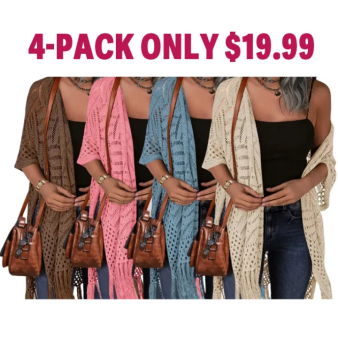 Women's knitted cardigan loose open coat