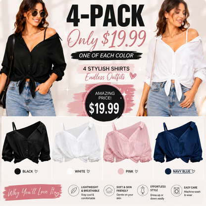 Spring Summer Asymmetric Cold Shoulder Blouse Women
